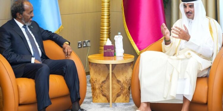 President Hassan Sheikh and Emir of Qatar Discuss Somali Unity and Regional Stability