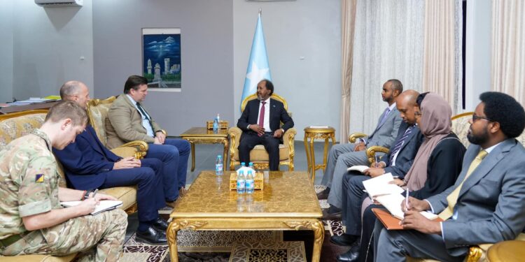 President Hassan Sheikh Engages with UK Minister of State for Defence on Security and Counter-Terrorism